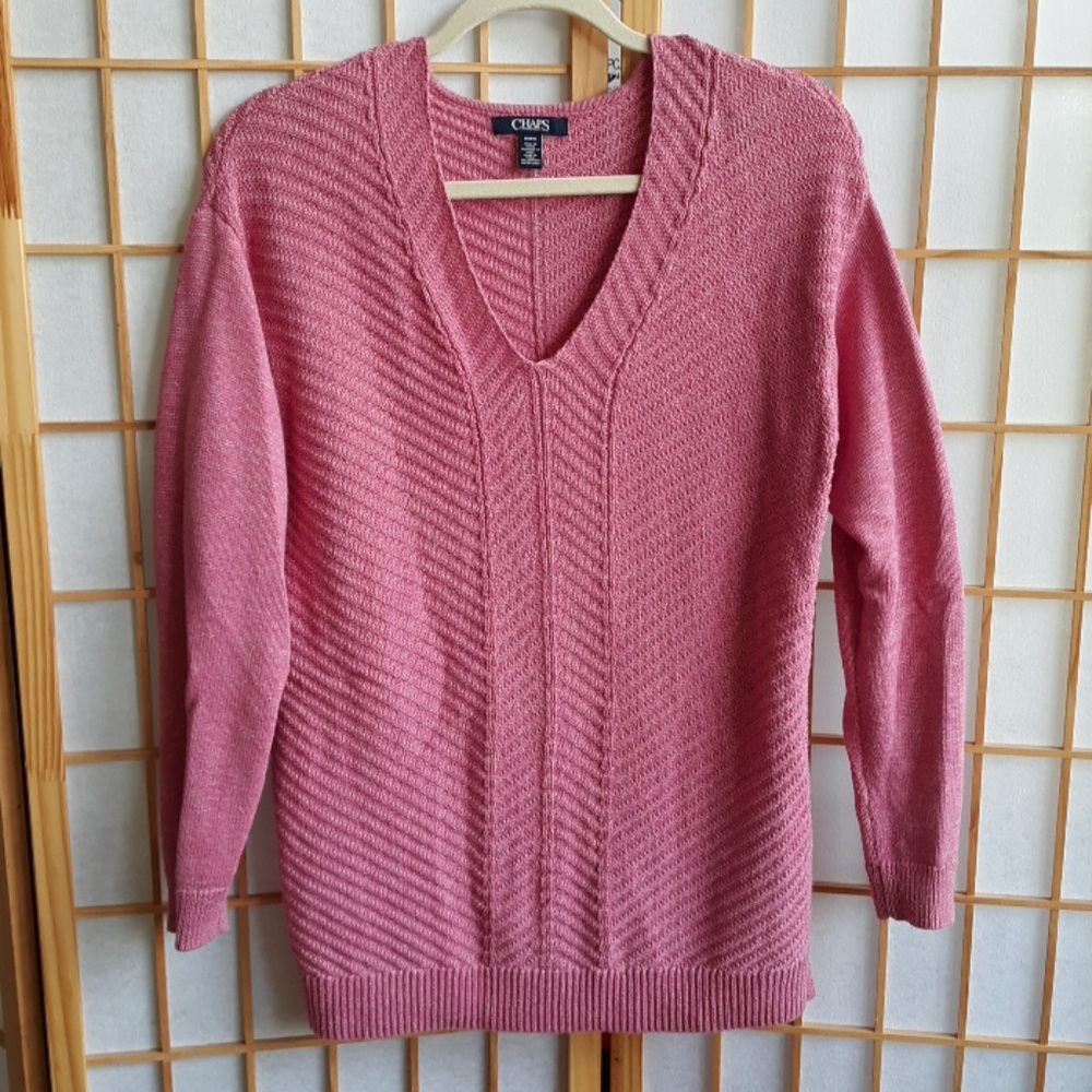 Chaps pink sweater